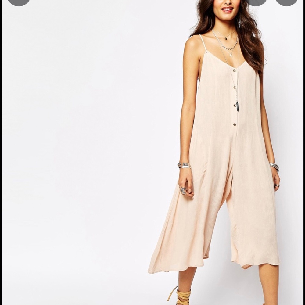 Somedays Lovin Spell Cast Culotte Jumpsuit Light Blush Pink Size Small - Picture 2 of 9